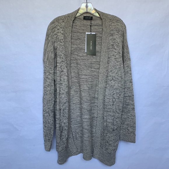 Zara Man Twist Knit Open Cardigan - Picture 5 of 7